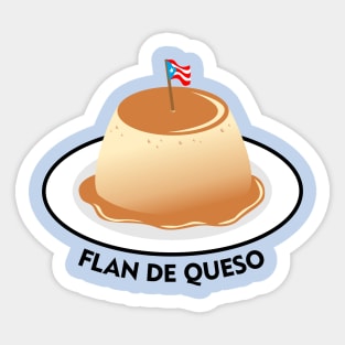 Flan de Queso Puerto Rico Food Dessert Boricua Cheese Sticker